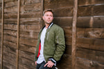 Mens Olive Zip Jacket