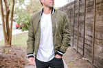 Mens Olive Zip Jacket
