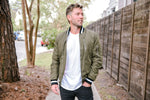 Mens Olive Zip Jacket