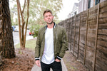 Mens Olive Zip Jacket