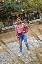 Pink Crop Top Long Sleeve - Shop La's Showroom