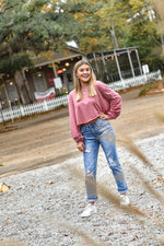 Pink Crop Top Long Sleeve - Shop La's Showroom