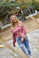 Pink Crop Top Long Sleeve - Shop La's Showroom