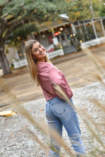 Pink Crop Top Long Sleeve - Shop La's Showroom