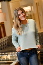 Dusty Blue Crop Fleece - Shop La's Showroom