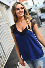 Midnight Madness Lace Tank - Shop La's Showroom