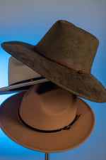 Felt Fedora with leather band