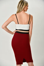 Color Block Midi Cocktail Dress - Shop La's Showroom