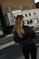 Oversized Stud Biker Jacket