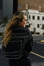 Oversized Stud Biker Jacket
