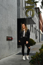 Oversized Stud Biker Jacket