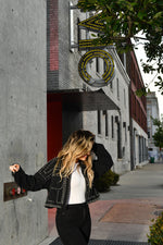 Oversized Stud Biker Jacket