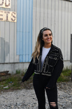 Oversized Stud Biker Jacket