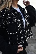 Oversized Stud Biker Jacket