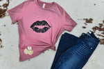 Bleach Dye Lips Tee - Shop La's Showroom