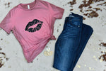 Bleach Dye Lips Tee - Shop La's Showroom